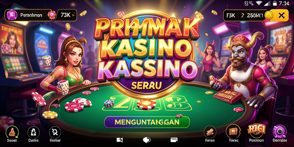 Tampilan menarik dari gameplay kasino 73K yang seru dan interaktif.