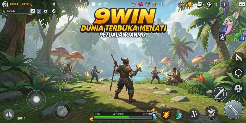 Tampilan gameplay menakjubkan dalam dunia Open World 9WIN.
