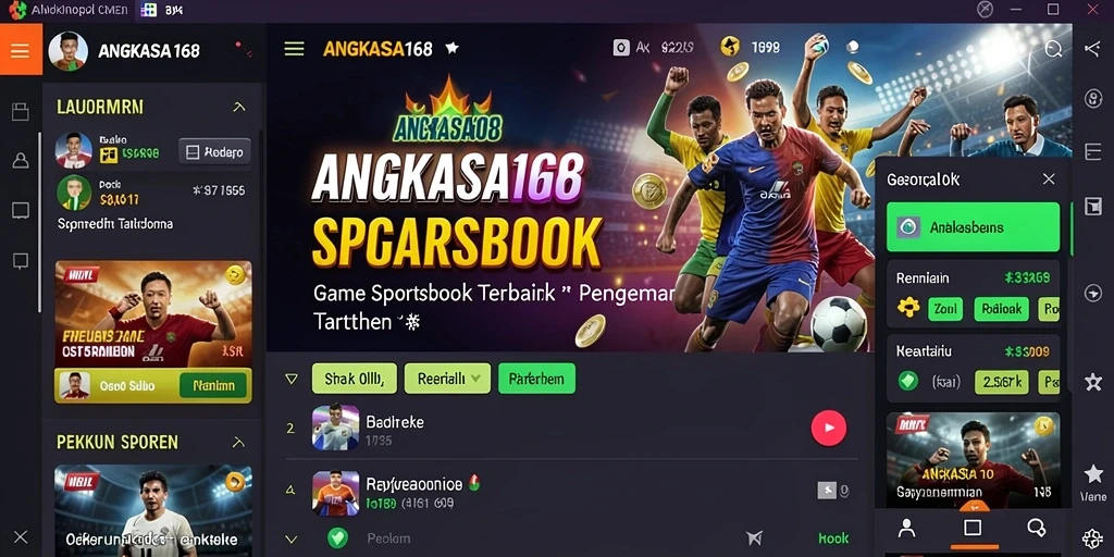 Tampilan utama <strong>ANGKASA168</strong> dengan berbagai pilihan taruhan olahraga.