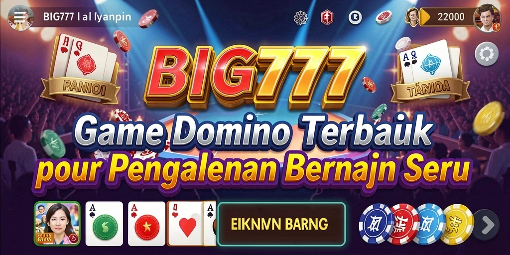 Tampilan seru dalam gameplay Domino di BIG777.