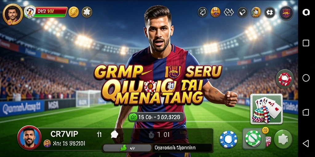 Screenshot tampilan gameplay seru dari CR7VIP QiuQiu.