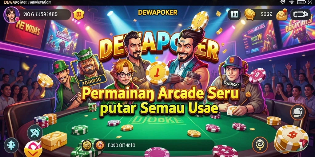 Tampilkan gameplay seru DEWAPOKER dengan grafik menarik.