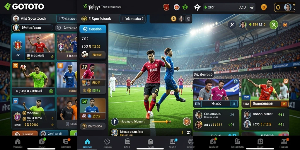 Screenshot menunjukkan gameplay menarik dari taruhan olahraga di GOTOTO.