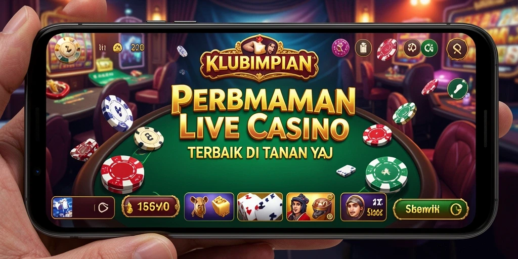 Tampilan gameplay Live Casino di KLUBIMPIAN yang memukau dan interaktif.