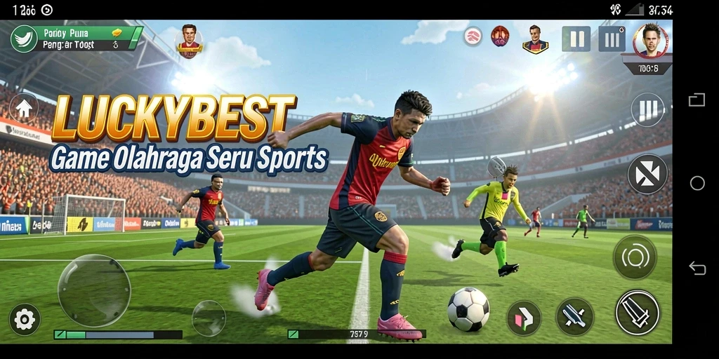 Menampilkan gameplay seru dari LUCKYBEST dalam aksi olahraga.