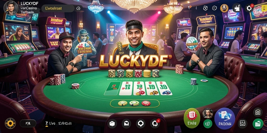 Tampilan gameplay LUCKYDF yang interaktif dan mendebarkan.