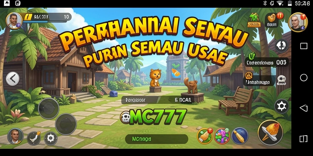Screenshot menunjukkan gameplay seru dan menyenangkan di MC777.