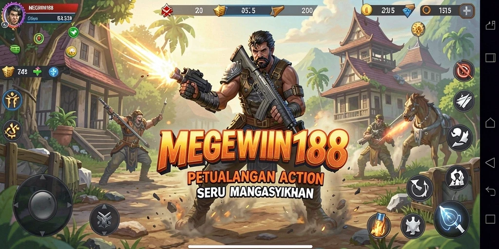 Tangkapan layar utama MEGEWIN188 menampilkan aksi pertarungan yang mendebarkan.