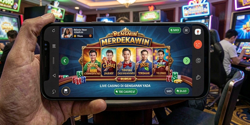 Tangkapan layar gameplay Live Casino MERDEKAWIN yang menawan dan interaktif.