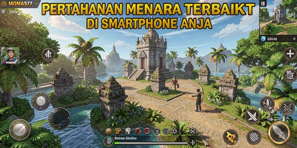Tampilan menawan dari gameplay Tower Defense MONAS77 yang mendebarkan.