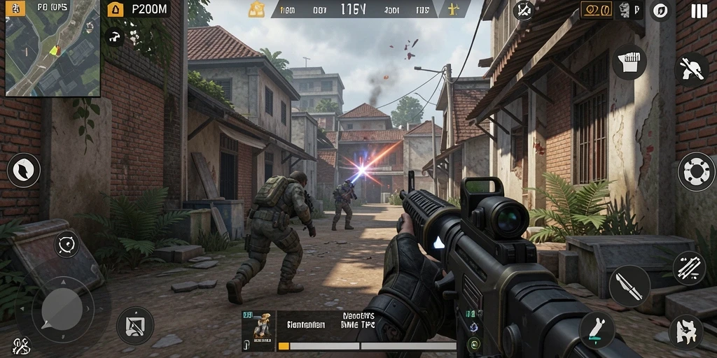 Gameplay intens P200M dengan pertempuran seru dan grafis menawan.
