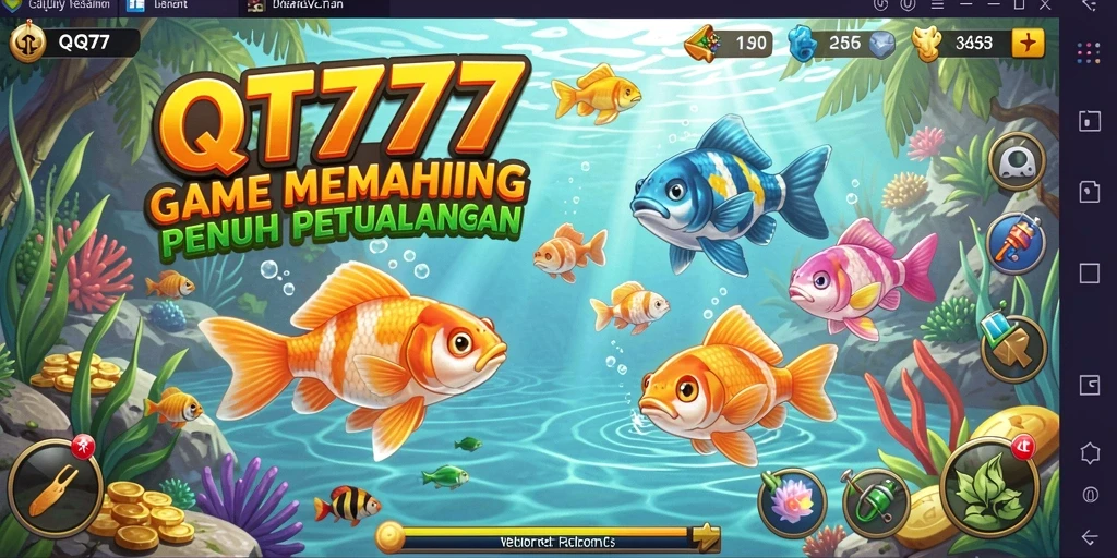 Screenshot gameplay QT777 menampilkan momen memancing yang mendebarkan.