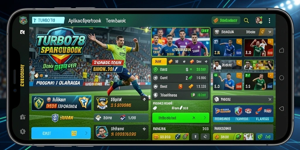 Tampilan gameplay Sportsbook yang interaktif dan menarik di TURBO78.