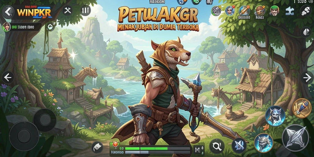 Tampilan gameplay <strong>WINPKR</strong> yang mengesankan dalam dunia terbuka.